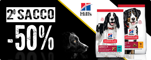 Sconto del 50% sul 2°pacco di cibo per cani Hill's Science Plan